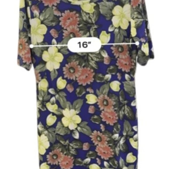 New LuLaRoe Flowered Julia Dress Medium - Picture 5 of 7